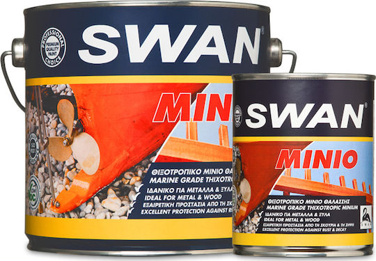 Swan Μίνιο Αστάρι Πορτοκαλί Κατάλληλο για Μέταλλο / Ξύλο 2.5lt