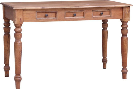 Schreibtisch aus Massivholz Braun 117x57x75cm