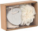Burete pentru Exfoliere din Lemn Alb 3buc