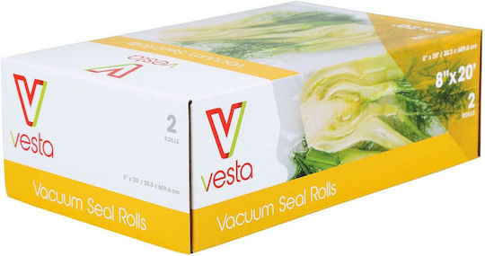 Vesta Precision Σαγρέ Σακούλες για Συσκευές Vacuum 200mm x 6m 2 Ρολά