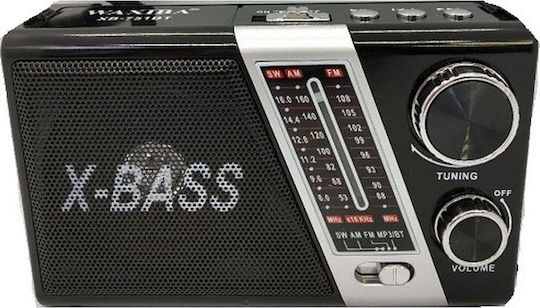 Waxiba XB-751BT Tragbares Radio mit Bluetooth Schwarz