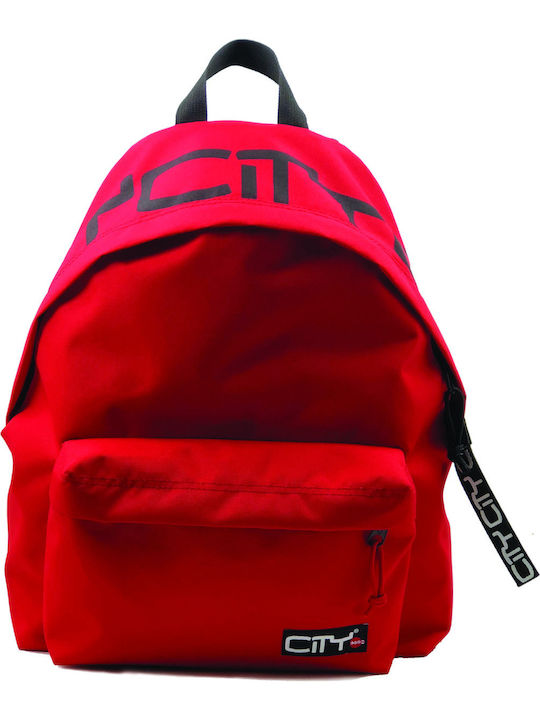 Lyc Sac City The Drop Letters on Red School Bag...