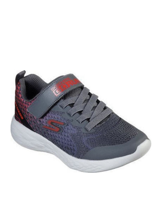 Go Run Kids Sports Shoes Running with Hoop & Loop Closure Gray
