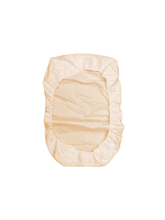 Mother Baby Baby Sheet Cradle Cotton Fitted Beige 50x90cm