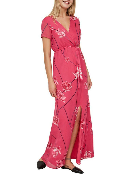 Vero Moda Summer Maxi Dress Wrap Fuchsia