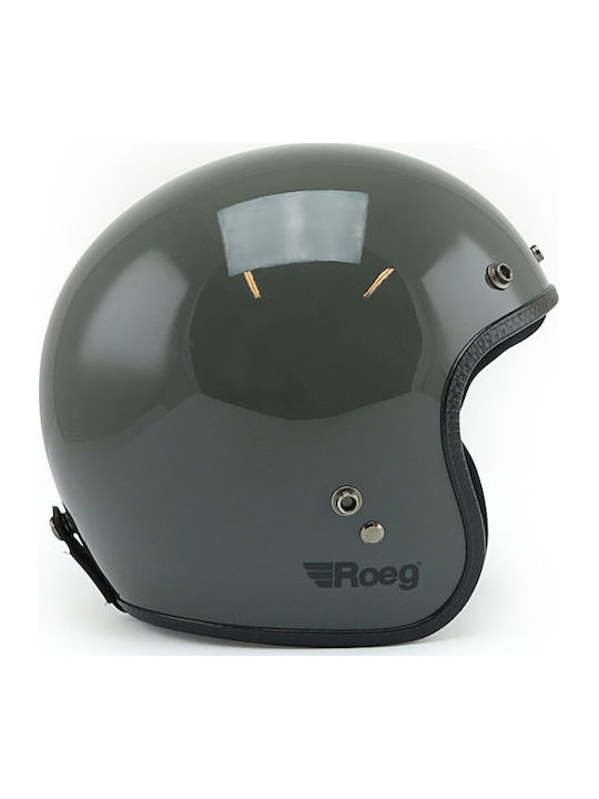 Roeg Jett Slate Grey Gloss Κράνος Μηχανής Jet E...