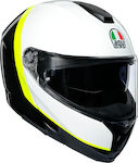 AGV Sportmodular Ray Carbon/White/Yellow Fluo Motorradhelm Aufklappbar DOT / ECE 22.05 1350gr 211201A2IY010003-2XS