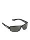 CressiSub Ninja Men's Sunglasses with Black Plastic Frame and Black Polarized Lens XDB100000