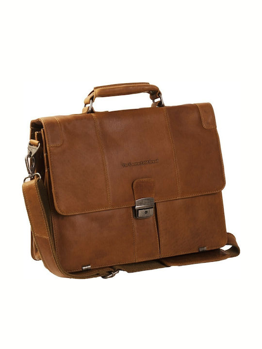 Joe Leather Men's Briefcase Tabac Brown