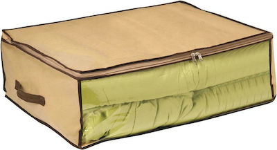 Ιόνιον Stoff Aufbewahrungshülle für Kleidung in Beige Farbe 40x50x15cm 1Stück