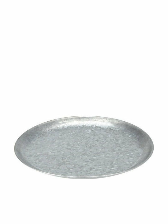 Koopman Round Tray Metallic In Colour 36x36x2cm 1pcs