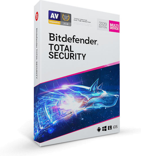 BitDefender Total Security 2020 for 5 Devices and 1 Year of Use (Electronic License)