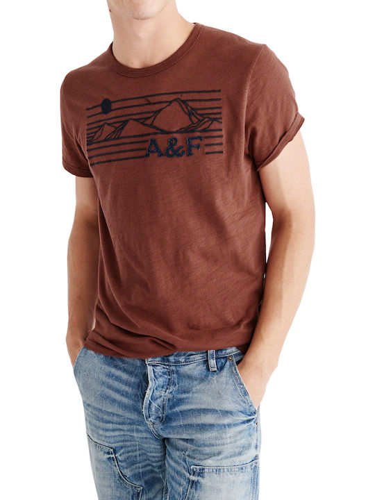 Abercrombie & Fitch Men's Short Sleeve T-shirt Brown