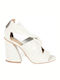 Carrano Leather Women's Sandals In Beige Colour