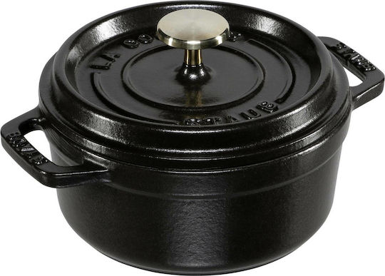 Staub Cocotte Βαθιά Κατσαρόλα από Μαντέμι 0.4lt / 12cm Black
