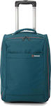 Benzi ΒΖ5565 Cabin Travel Suitcase Fabric Green with 2 Wheels Height 51cm BZ5565