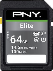 PNY Elite SDXC 64GB U1 UHS-I 100MB/s