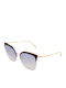 Rebecca Blu Women's Sunglasses with Gray Metal Frame and Silver Gradient Mirror Lens RB8718 RJ02