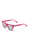 Hawkers Hypnose Women's Sunglasses with Pink Acetate Frame and Green Lenses