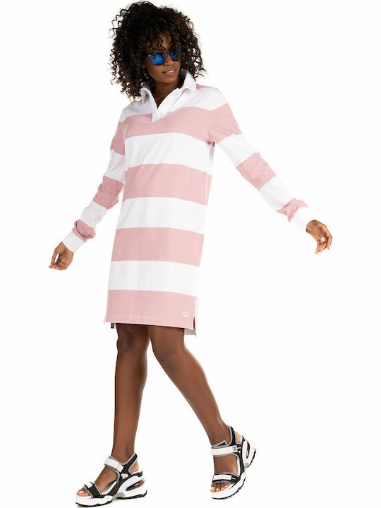 Superdry Summer Rugby Mini Dress Pink