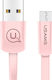 Usams US-SJ201 Flat USB 2.0 to micro USB Cable Ροζ 1.2m 1τμχ