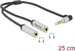 DeLock Convertor 3.5mm masculin în 3.5mm 2x femelă 1buc (66438)