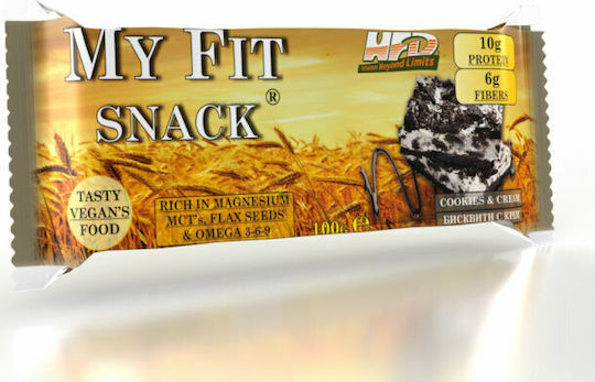 Fit & Shape My Fit Snack Riegel mit 10gr Protein & Geschmack Cookies & Cream 100gr