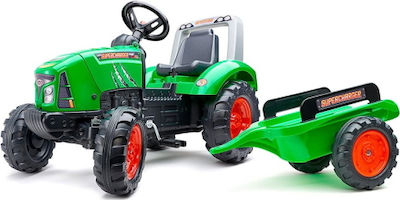 Παιδικό Τρακτέρ Supercharger Ποδοκίνητο με Καρότσα & Πετάλι Πράσινο