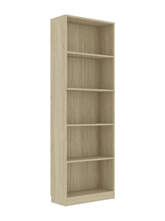 Bookcase Beige 60x24x175cm