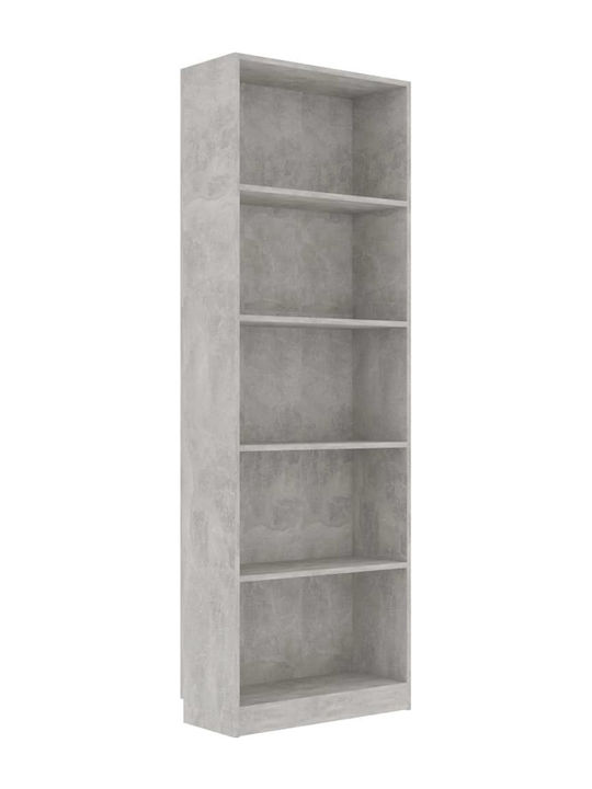 Bookcase Gray 60x24x175cm