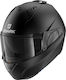 Shark Evo ES Blank Black Matt Κράνος Μηχανής Flip-Up ECE 22.05 1715gr με Sunvisor