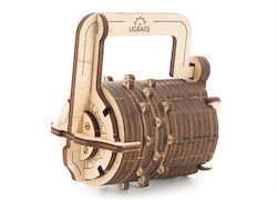 Ugears Joc de construcție din lemn Combination Lock Mechanical Model Kit pentru copii de 12++ ani