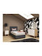Bedside Table Velo Wooden Beige 45x35x57cm