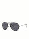 Zippo Men's Sunglasses with Black Metal Frame and Gray Lens OB36-03