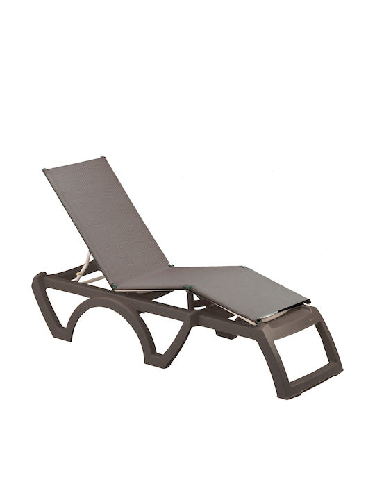 Șezlong Plastic Bali Bronze/Taupe 205x70x38cm. 032-27003