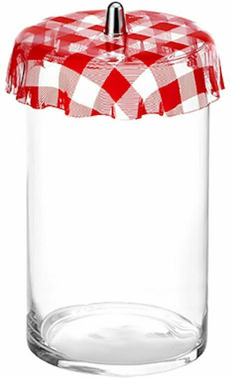 Garibaldi General Use Glass Jar with Lid Red Checkered 4800ml