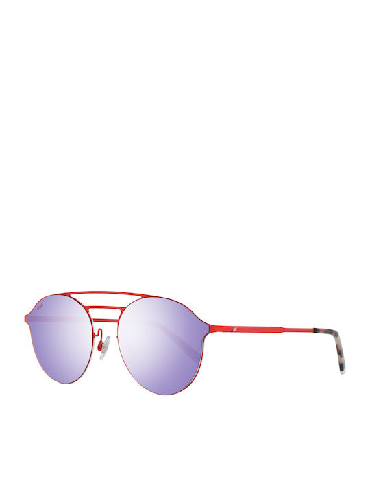 Web Women's Sunglasses with Red Metal Frame and...