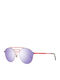 Web Women's Sunglasses with Red Metal Frame and Purple Mirror Lens WE0249 67G