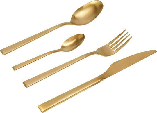 Cryspo Trio Durable Cutlery Set Gold 24pcs