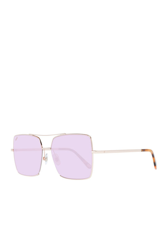 Web Women's Sunglasses with Gold Metal Frame WE0210 33E