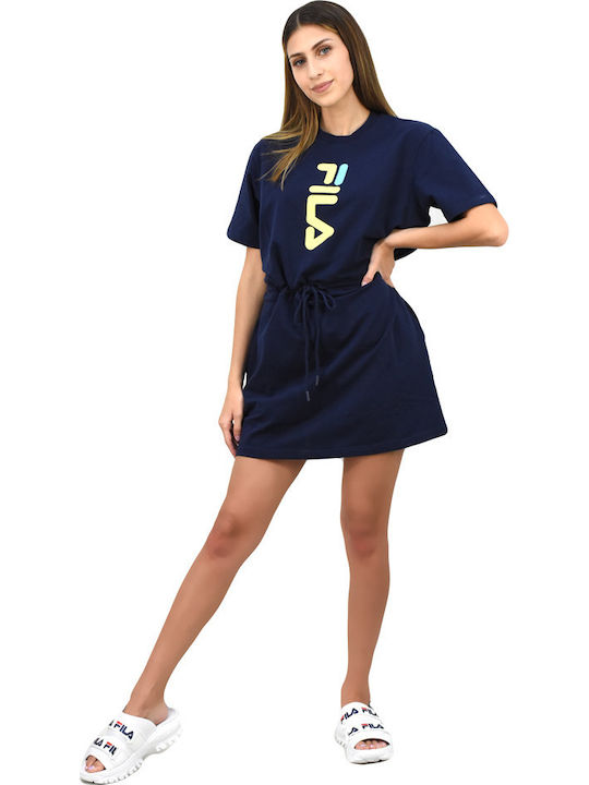 Fila Oribe Mini Κοντομάνικο Αθλητικό Φόρεμα Navy Μπλε