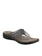 Naturelle Women's Flat Sandals Anatomic in Gray Color