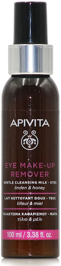 Apivita Linden & Honey Emulsie Îndepărtare Machiaj Rezistent la Apă Ochi 100ml