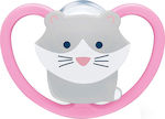 Nuk Orthodontic Pacifier Silicone Space Cat Pink with Case for 0-6 months 1pcs