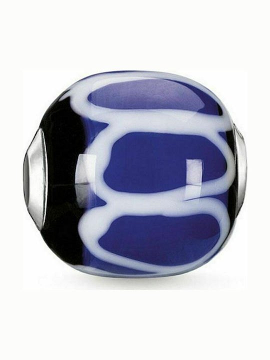 Thomas Sabo Charm Din Sticlă Talisman Din Argint Albastru