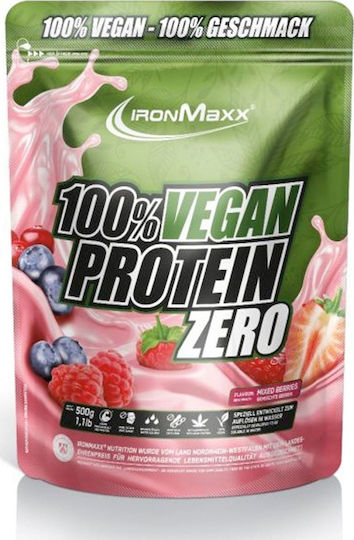 IronMaxx 100% Vegan Protein Zero Χωρίς Λακτόζη με Γεύση Mixed Berries 500gr