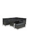 Garden & Outdoor Furniture Sets Living Room Set Pieces Gray with Pillows