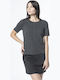 Midi T-shirt Φόρεμα Γκρι