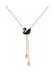 Swan necklace - ROSE GOLDEN