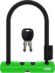 Abus U-Lock 410/150HB140 SH34 Bicycle Pedal Lock with Key Green